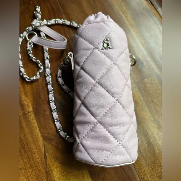 NWOT Steve Madden pink quilted shoulder strap crossbody water bottle holder - Picture 1 of 5